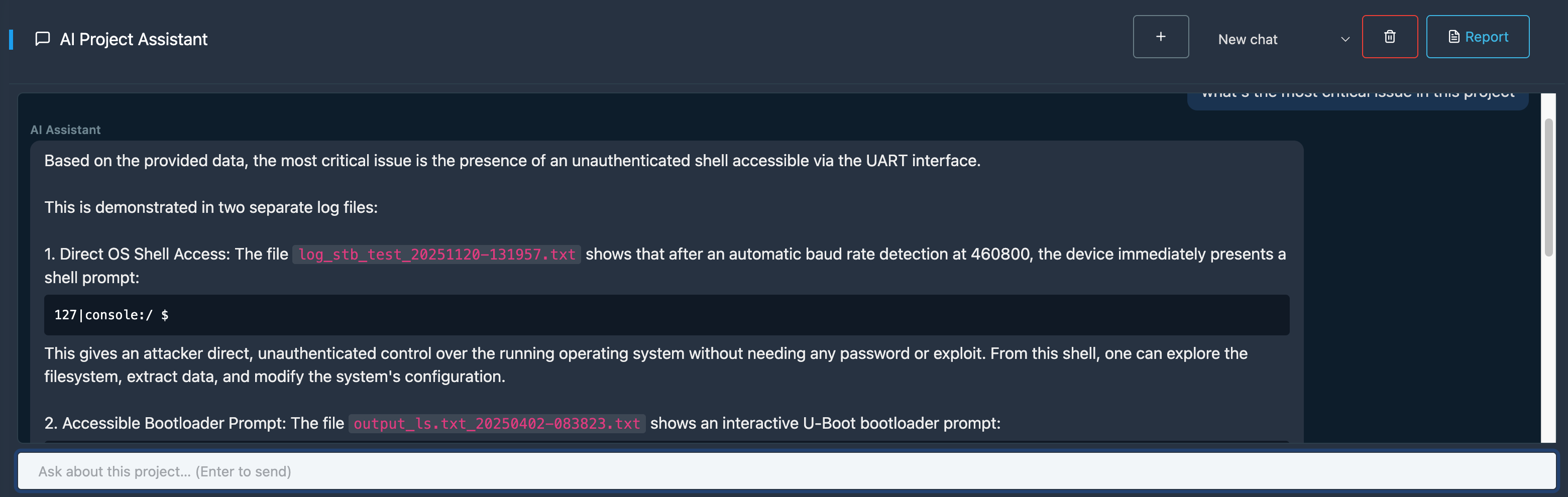 Project AI assistant